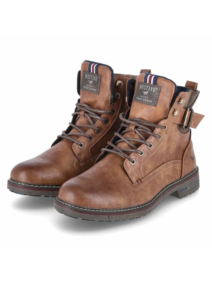 

Сапоги Mustang Schnürboots, коричневый