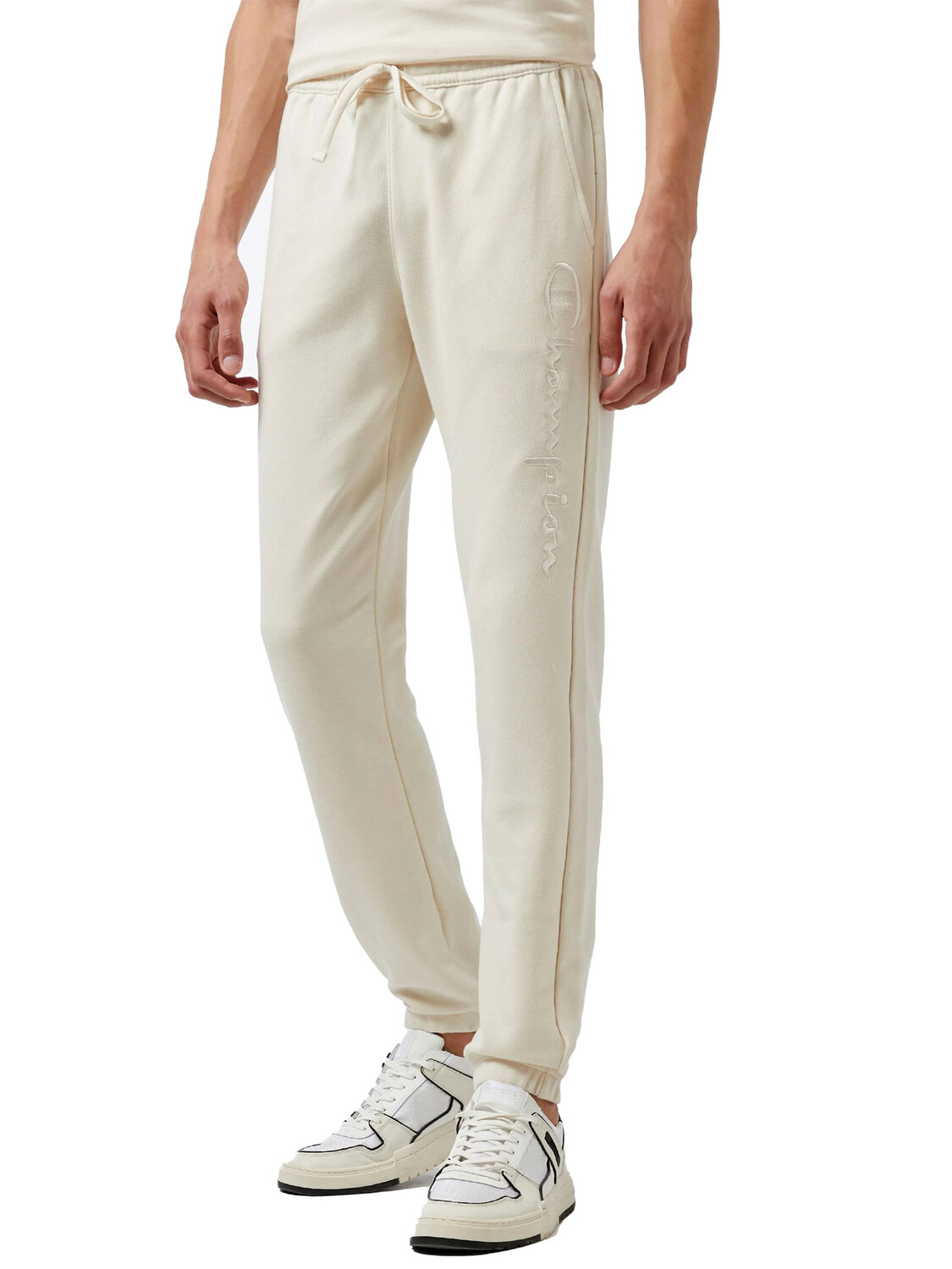 

Брюки pantalone garzato con logo Champion, бежевый