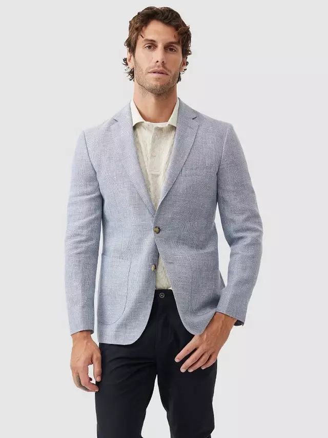 

Блейзер Rodd & Gunn The Cascades Slim Fit Wool & Linen Blend, цвет sky