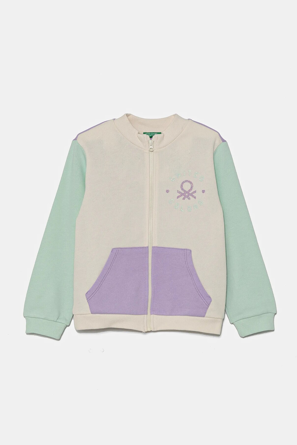 

Детская хлопковая толстовка United Colors Of Benetton, фиолетовый
