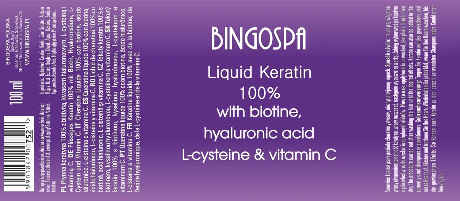 Жидкий кератин для волос «Strong and Healthy Hair» от BINGOSPA Bingospa — фото 2