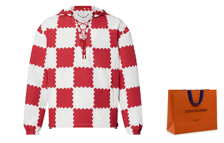 LOUIS VUITTON Куртка мужская красная белая