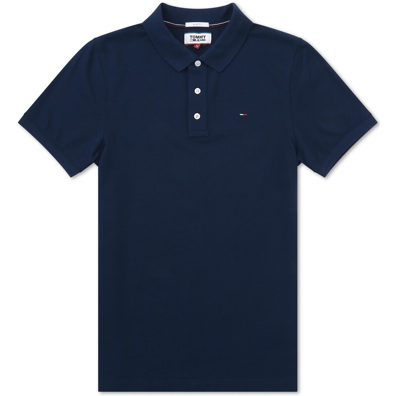 Рубашка поло мужская темно-синяя 002 Tommy Hilfiger, темно-синий