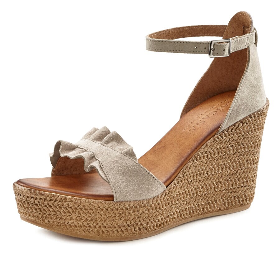 Босоножки на высоком каблуке LASCANA Sandals, бежевый