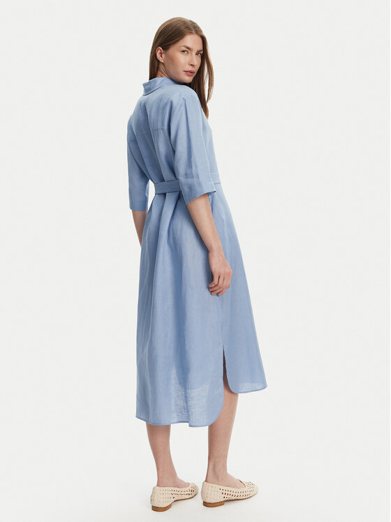 Платье-Рубашка стандартный крой Salute 2516221028 Max Mara, голубой — фото 3