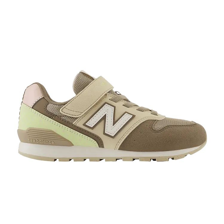 

Кроссовки New Balance 996 Hook & Loop Big Kid Wide Mushroom Sandstone, коричневый