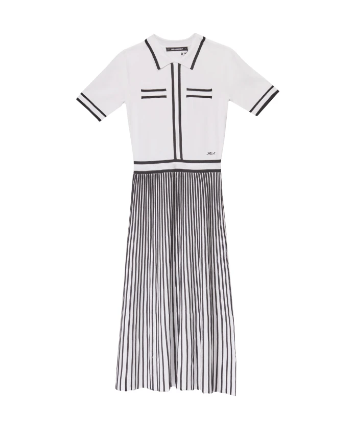 

Сложенное вязаное платье Karl Lagerfeld, белый