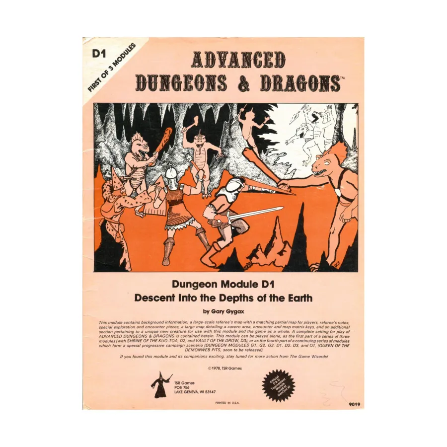 

Модуль Descent into the Depths of the Earth (4th Printing), Advanced Dungeons & Dragons (1st Edition) - Modules & Adventures - D, G & Q Series