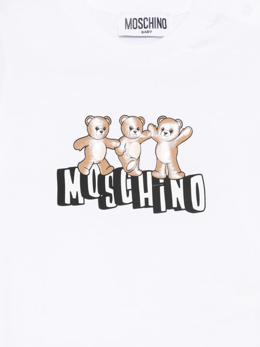 Футболка с принтом "Тедди" Moschino Kids, белый — фото 3