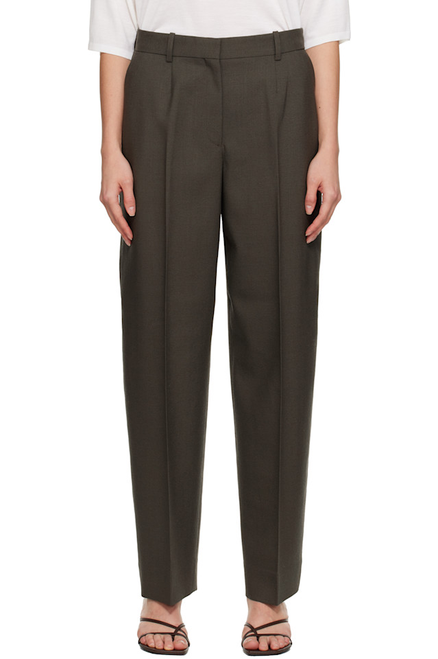 

Toteme Широкие классические брюки цвета хаки