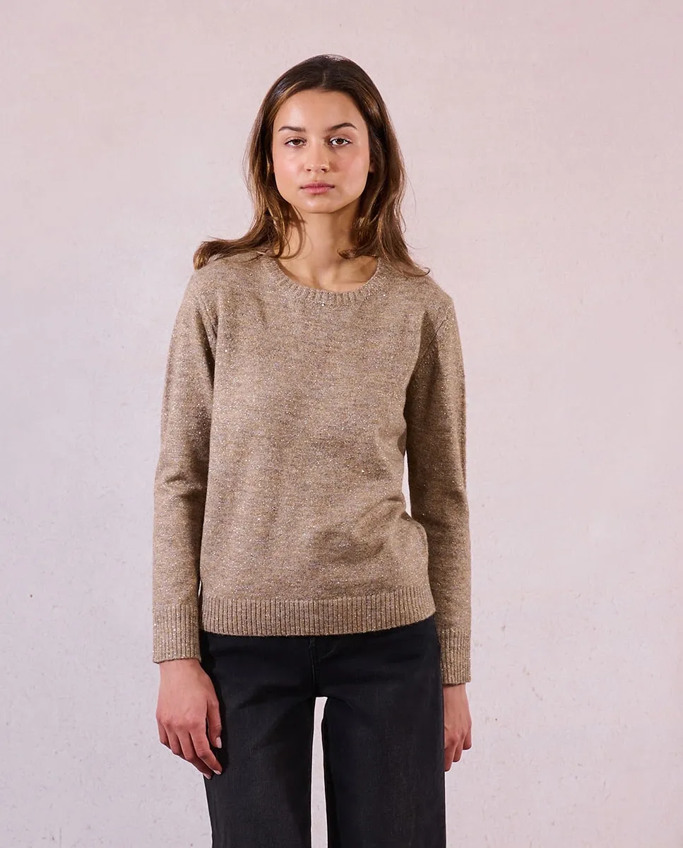 

Женский базовый джемпер с длинным рукавом Molly Bracken, бежевый