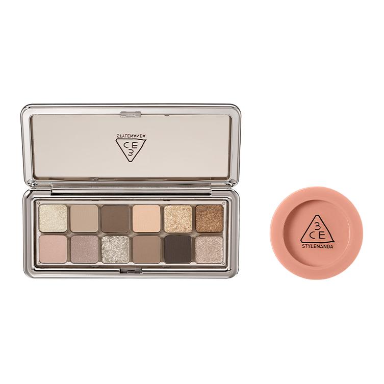 

Тени для век монохромные румяна набор для макияжа 12 цветов легко растушевываются натуральный тон 9,5г+5,5г 3CE