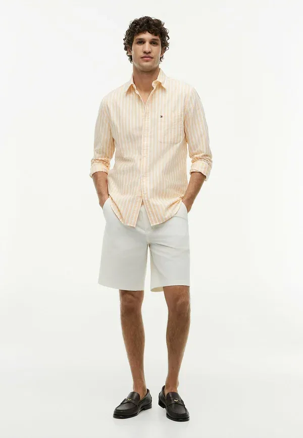 Рубашка Tommy Hilfiger Heritage Oxford Seasonal STP Seasonal Pattern, оранжевая полоска — фото 2