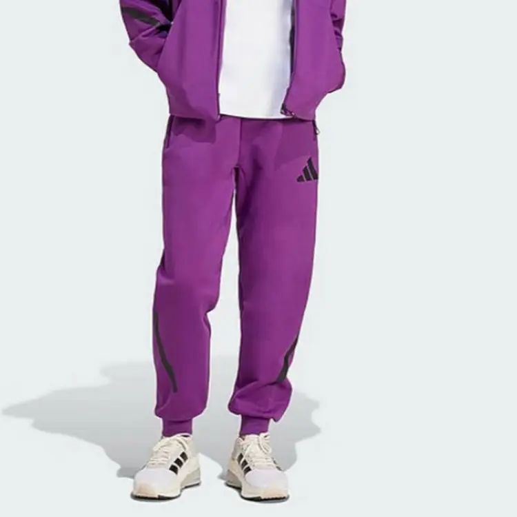 Adidas Вязаные спортивные брюки женские фиолетовые — фото 4
