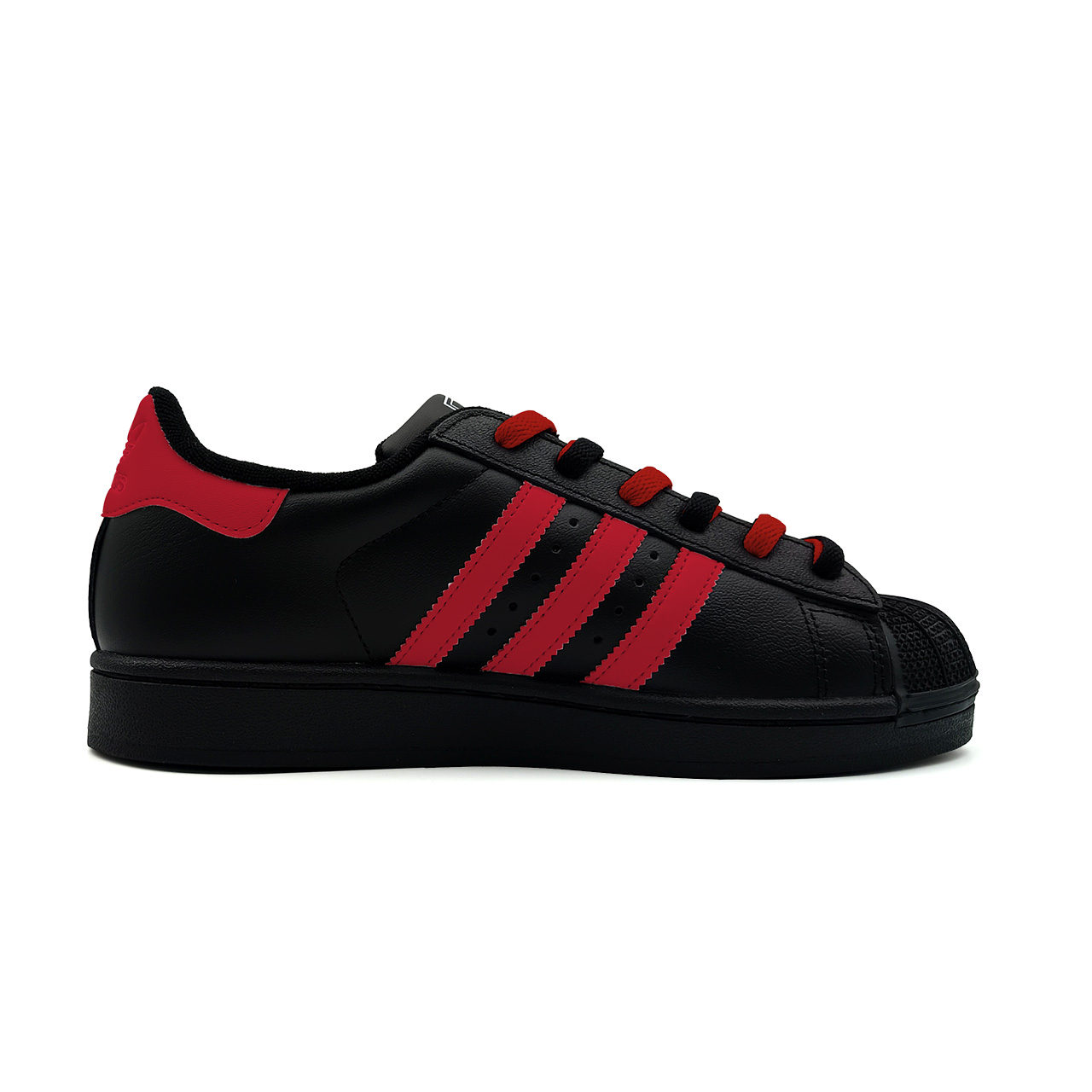 Adidas Originals Кроссовки низкие детские Superstar 2 Leather Abrasion Resistant для скейтбординга, черно-красные — фото 4
