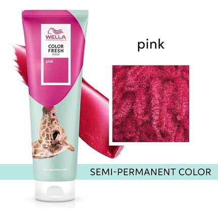 Wella Профессиональная маска Color Fresh, временное обновление цвета, полуперманентная краска для волос, блеск для волос, лечение для праздничных волос, розовый цвет — фото 2
