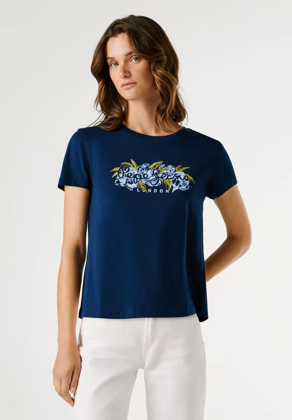 

Футболка с принтом mahina Pepe Jeans, Deep Sea Blue, Синий, Футболка с принтом mahina Pepe Jeans, Deep Sea Blue