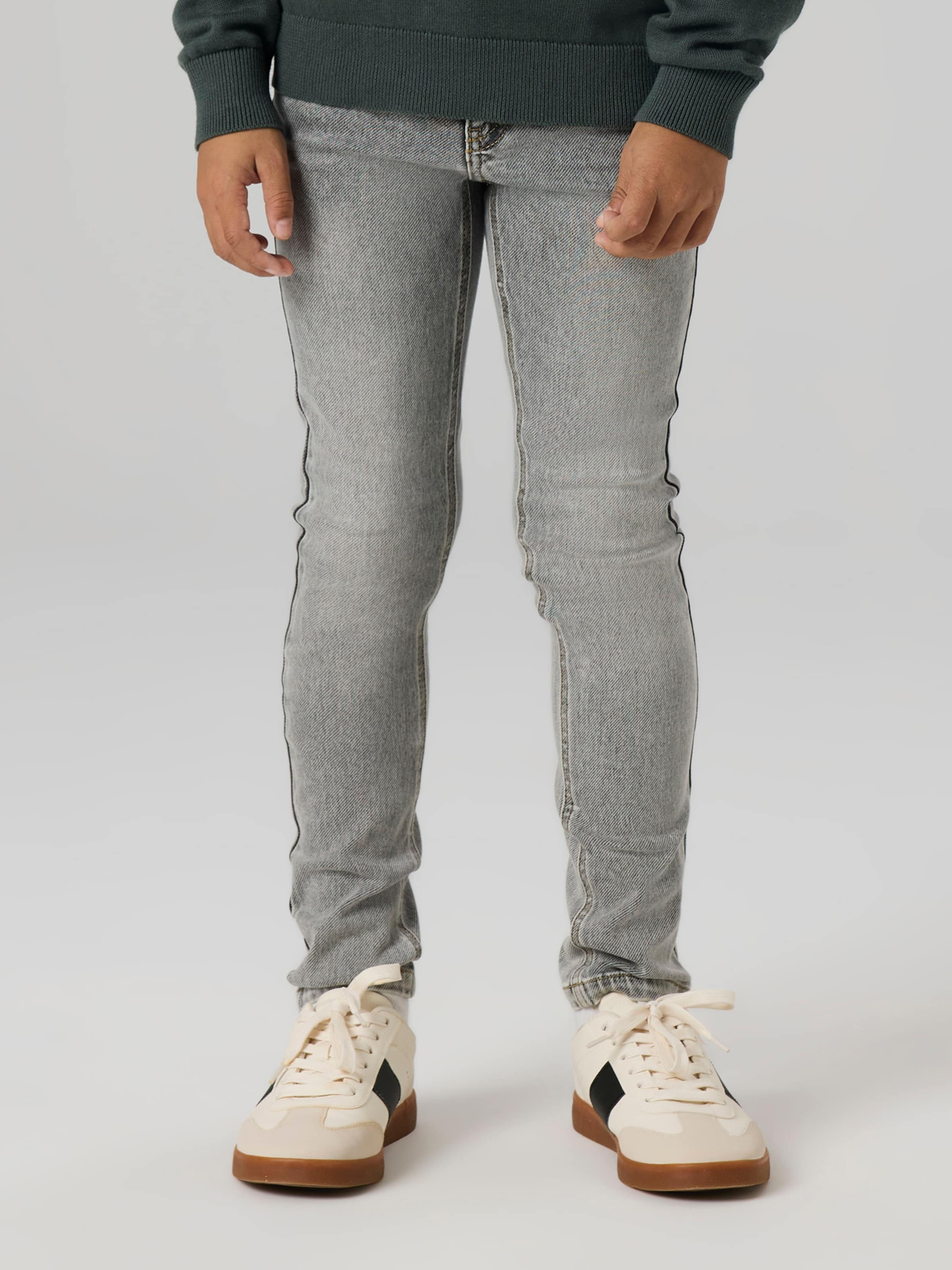 NAME IT Джинсы 'NKMTheo' Slim fit в сером дениме — фото 3