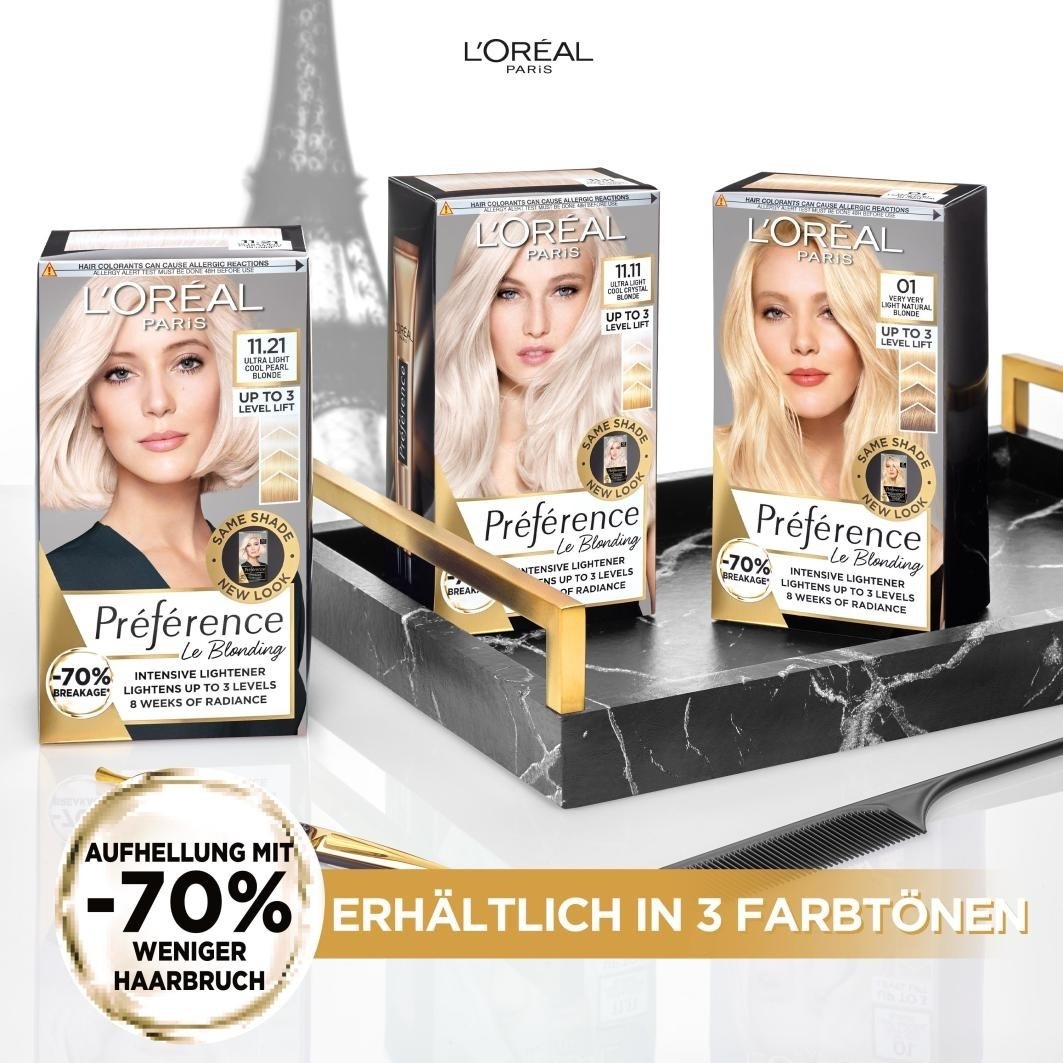 Краска для волос preference Loreal Paris, nr. 11.11 - ultra-helles kühles kristall-blond, количество 1 шт. — фото 3