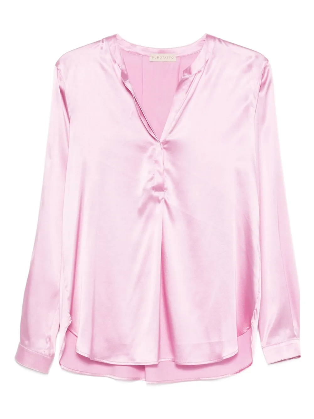 

Блузка с V-образным вырезом и длинными рукавами Purotatto, розовый