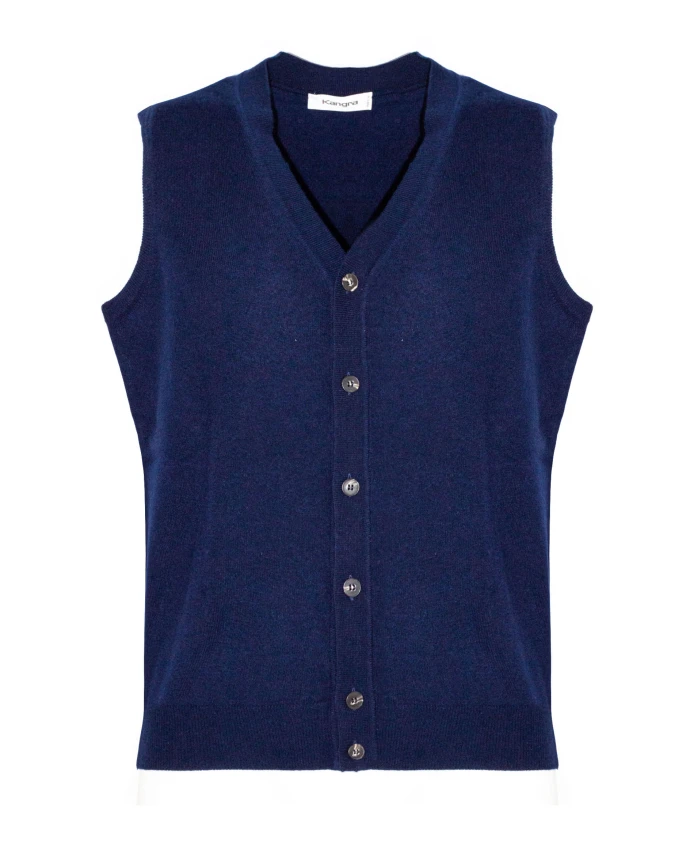 

Синий шерстяной кашемировый жилет Kangra, синий