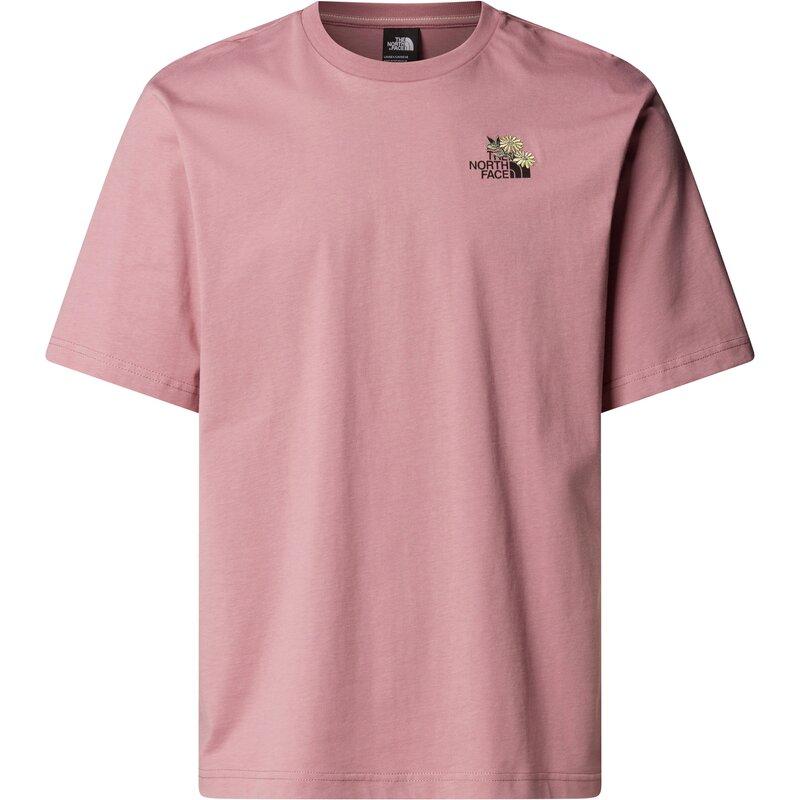 

Футболка U-образная с цветочным принтом и куполом, свободная, из с/х The North Face, цвет nostalgia rose