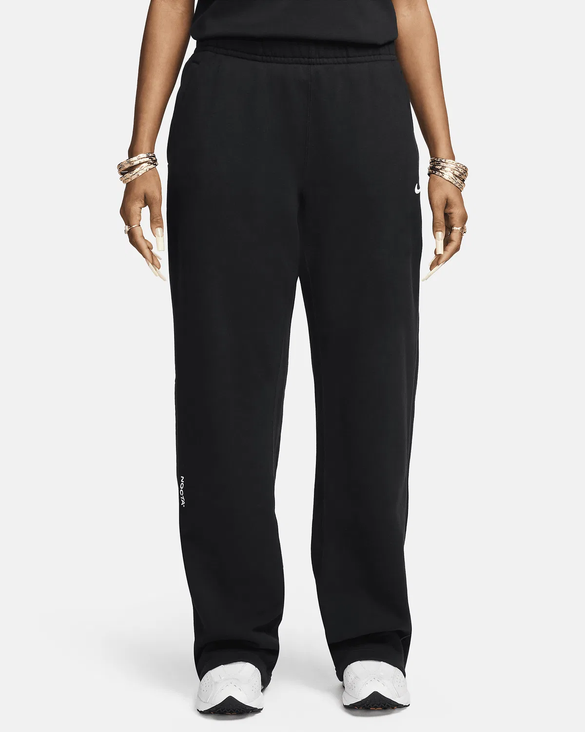 NOCTA Fleece CS Open-Hem Sweatpants NOCTA, Black/Black/White — фото 3