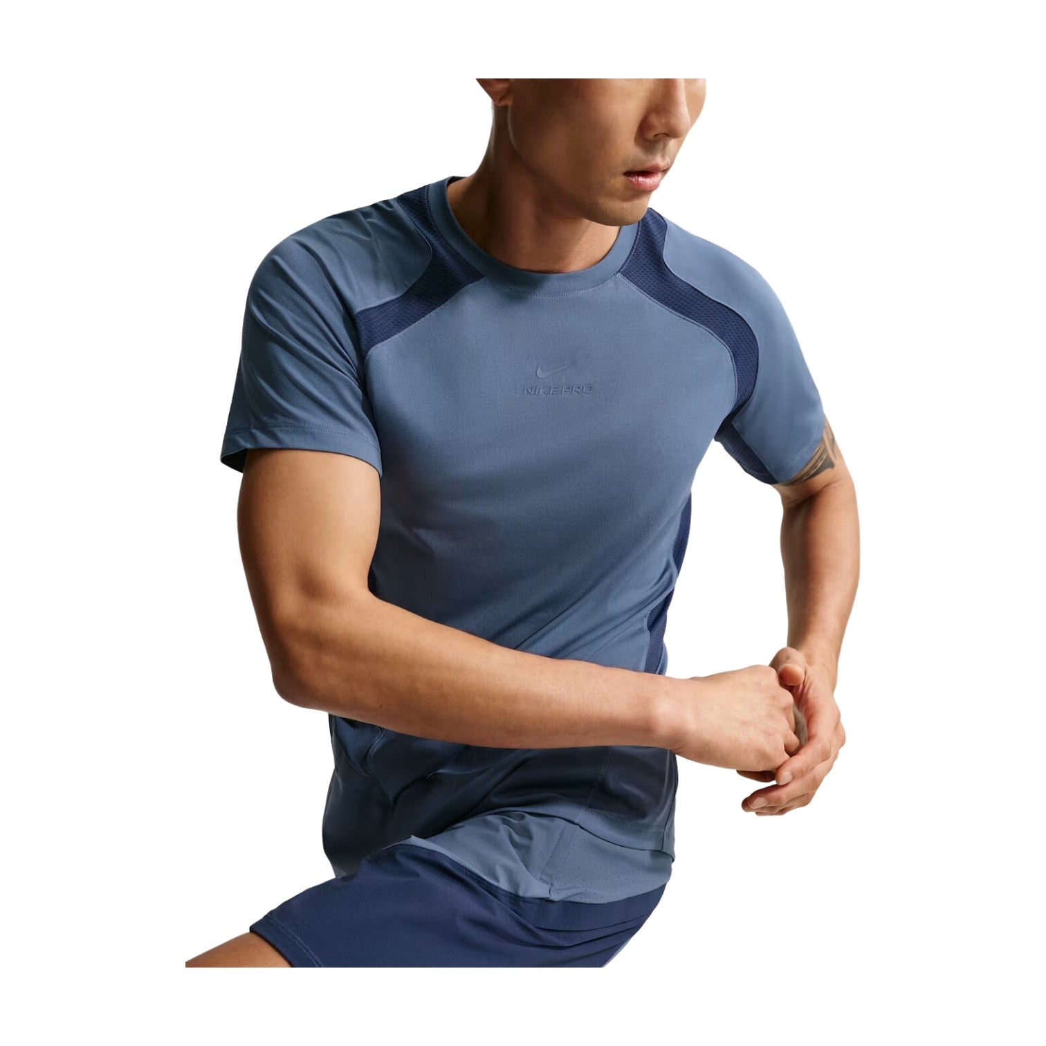 Футболка с коротким рукавом Nike Pro Training Dri-FIT ADV, цвет «Diffused Blue» — фото 3