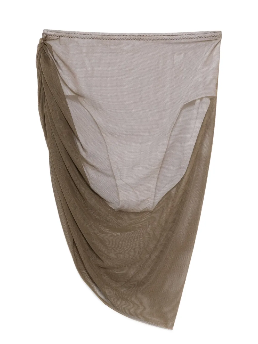 

Сетчатая юбка мини Diana с драпировкой Norma Kamali, зеленый