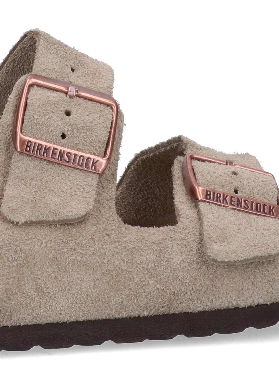 Сандалии Birkenstock Arizona Soft Footbed Suede Leather узкие, бежевый — фото 2