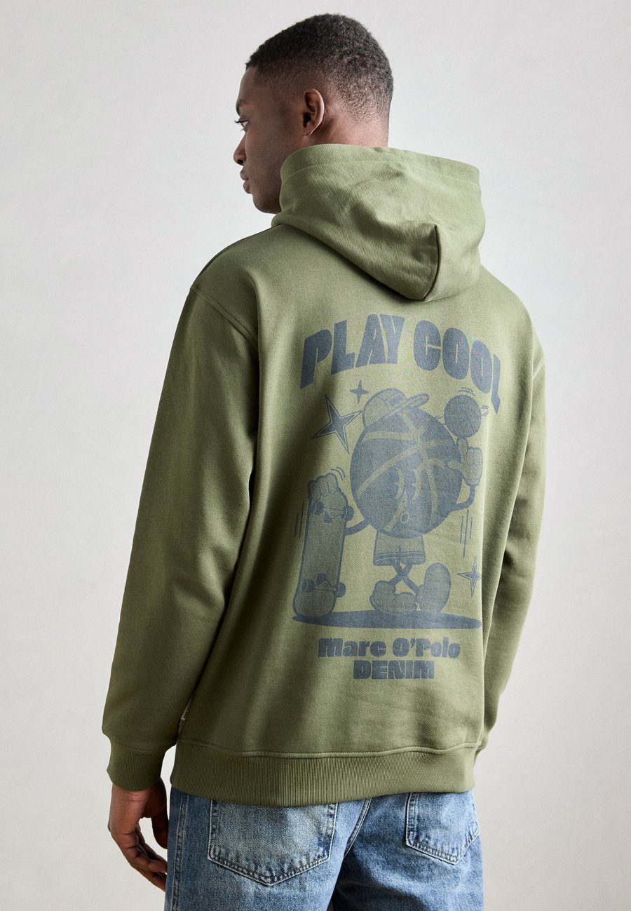 

Худи Marc O'Polo DENIM HOODIE PRINT RELAXED FIT, Green/Olive