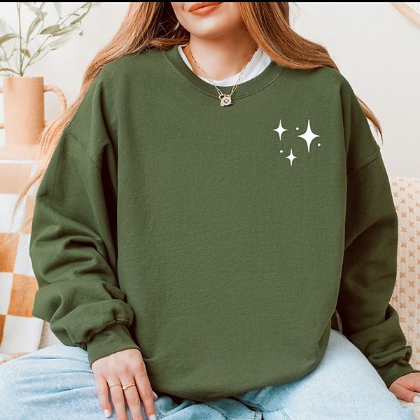 

Графический свитшот для женщин с принтом Whimsical ho ho ho Simply Sage Market, Military