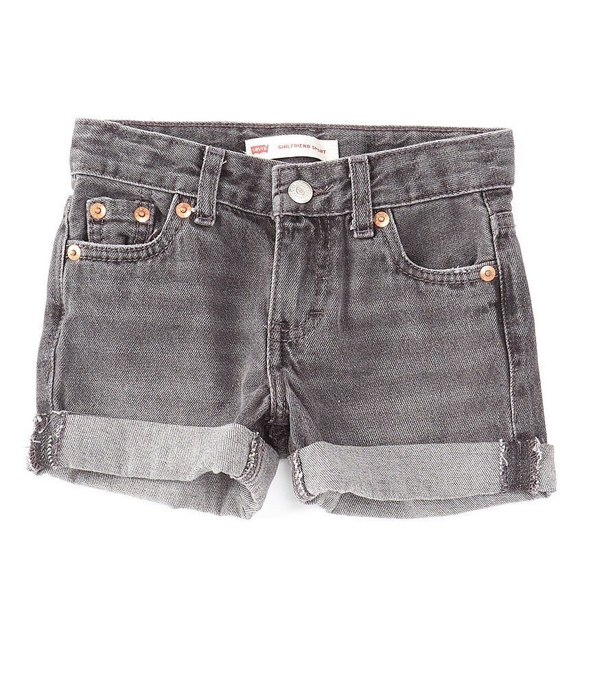 

Джинсовые шорты Levi's Little Girls 2T-6X Girlfriend Shorty, синий