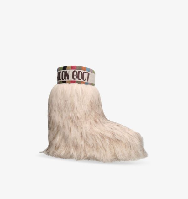 Ботинки женские Moon Boot Icon Yeti из искусственного меха, бежевый — фото 2