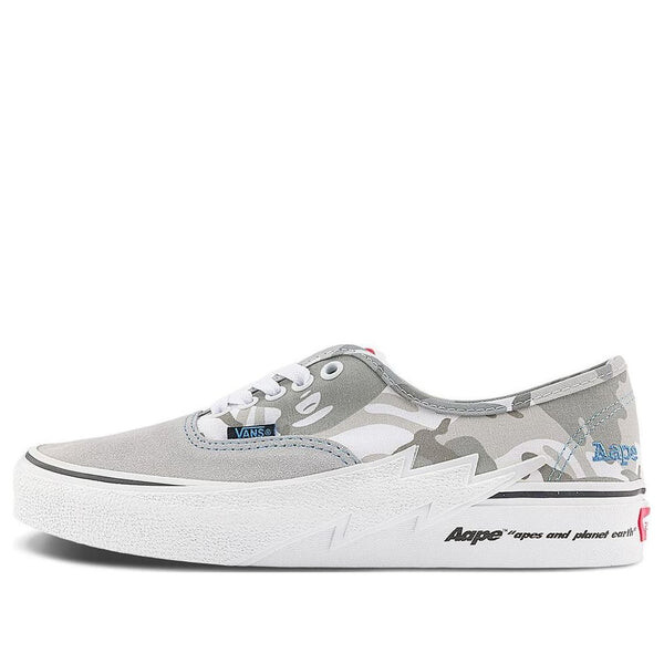 

Кроссовки x aape authentic bolt sneakers 'grey blue' Vans, серый