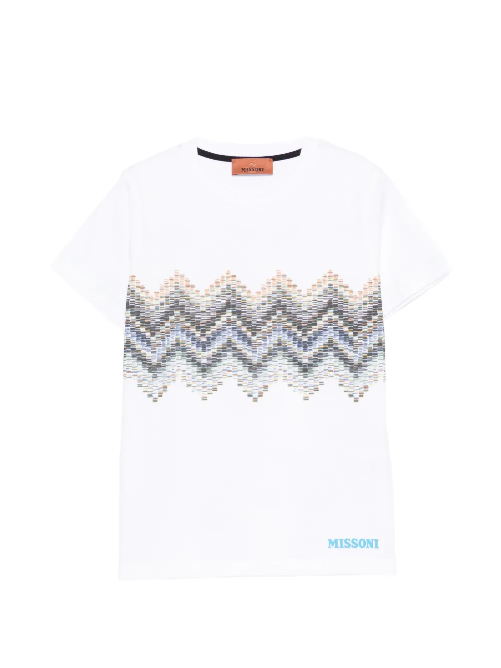 

Футболка с зигзагообразным узором Missoni Kids, белый