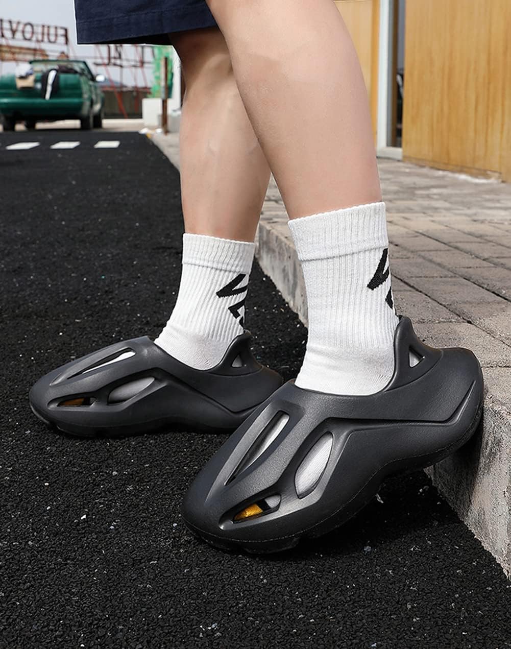 Кроссовки vioxthak Foam Runner, слайдеры Cloud, шлепанцы-подушки, спортивная обувь, нескользящая, легкая, для ходьбы, модная, для улицы и дома, летние пляжные сандалии для женщин и мужчин, серый — фото 3