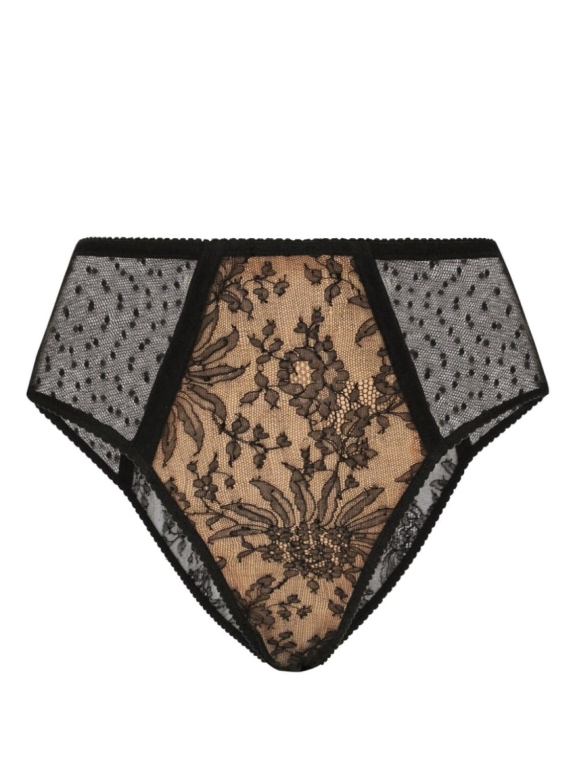 

Dolce & Gabbana трусы-брифы из тюля пуэн-деспри, черный