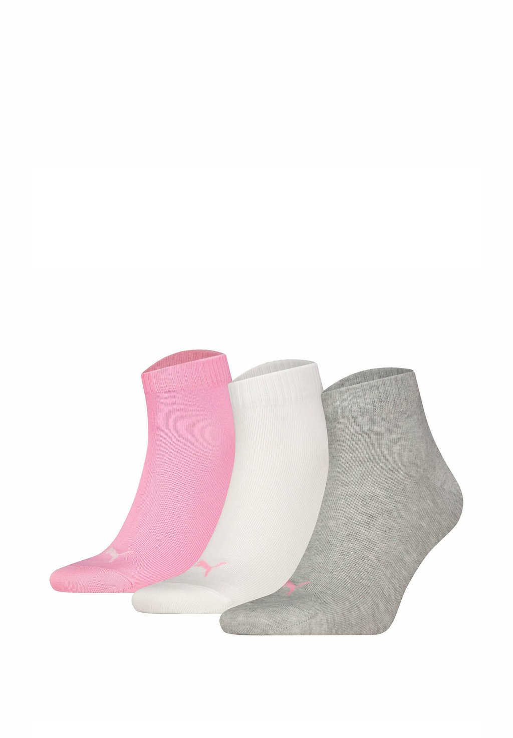 

Носки UNISEX QUARTER 3ER PACK - PLAIN LOGO Puma, розовый