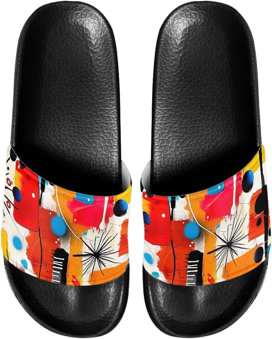 

Мужские шлепанцы с нескользящей подошвой, для ванной, быстросохнущие, легкие, подходят для душа, пляжа и повседневной прогулки Ocwfudsx, Abstract Art