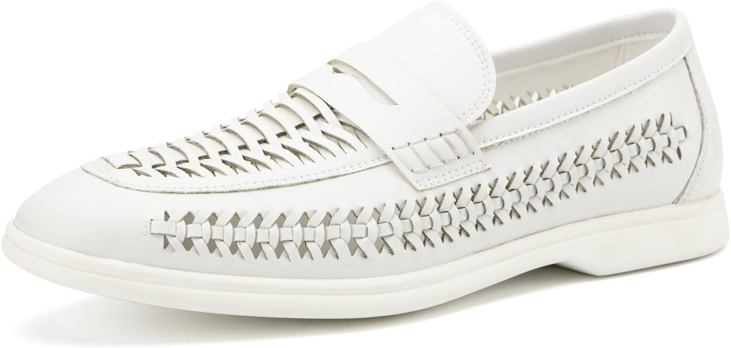 

Мужские лоферы Meijiana из натуральной кожи, мокасины на бедне, замшевые туфли, легкие и дышащие, с резиновой подошвой, стильные мужские лоферы, белый