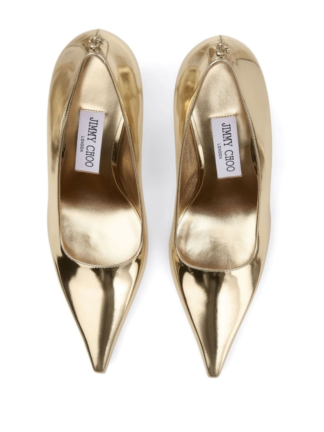 Туфли Jimmy Choo 80 мм Ixia, золотой — фото 4
