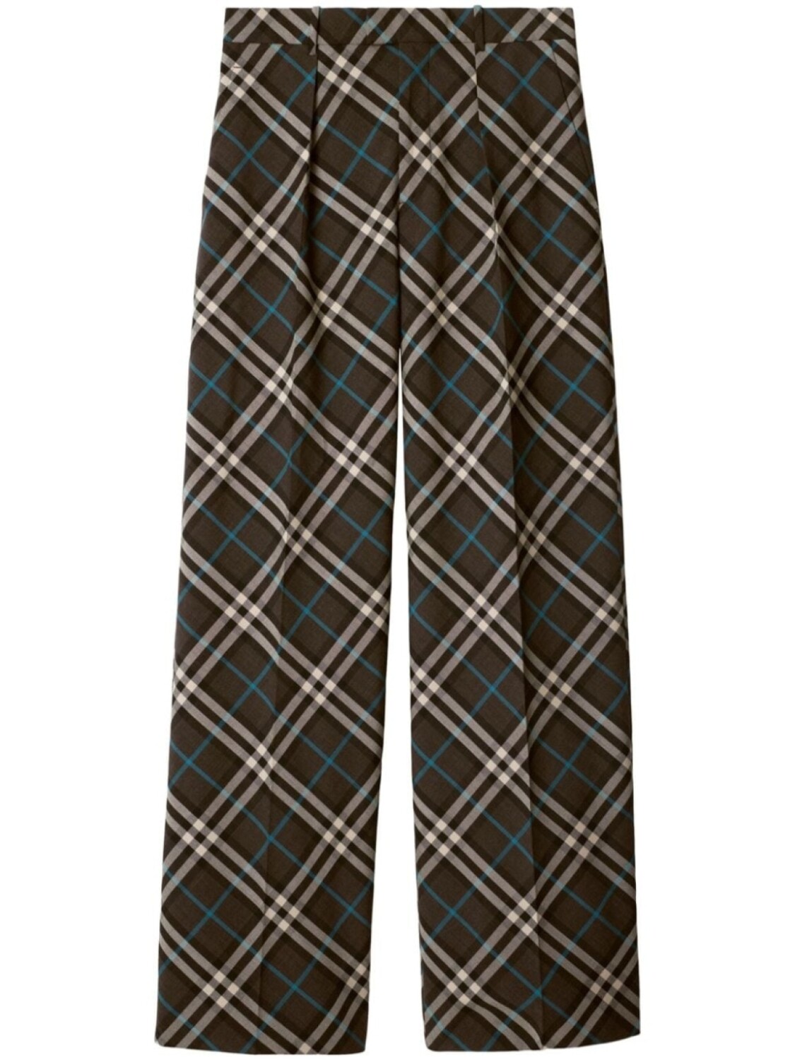 

Burberry клетчатые брюки со складками, черный