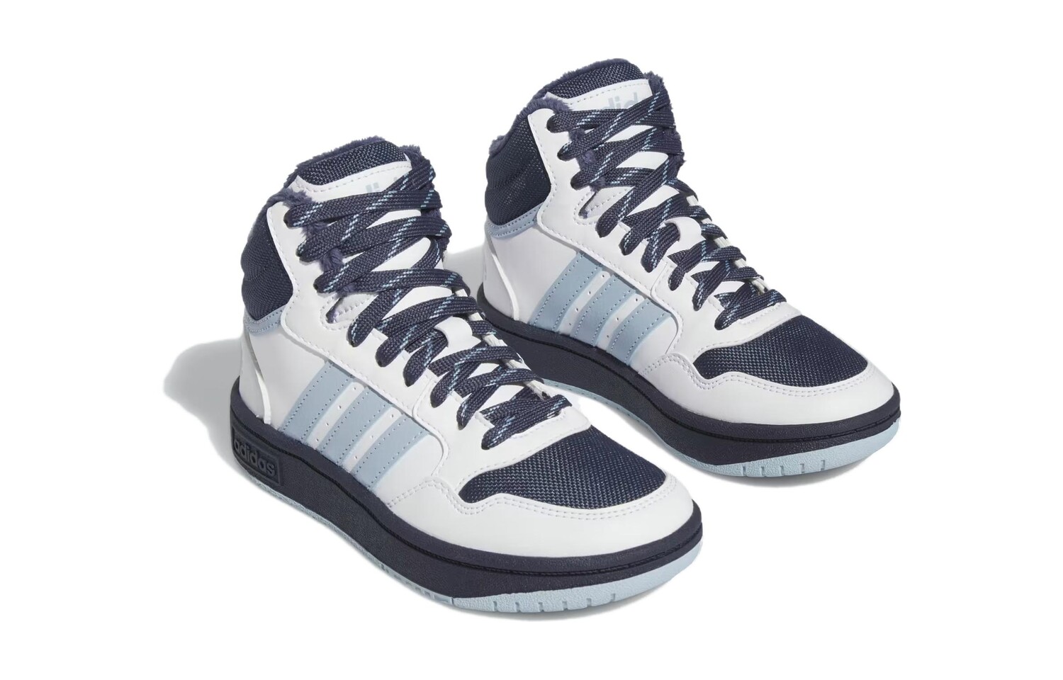 Кроссовки adidas Hoops 3.0 Kids Skateboarding Shoes Kids High-top Blue, темно-синий — фото 2