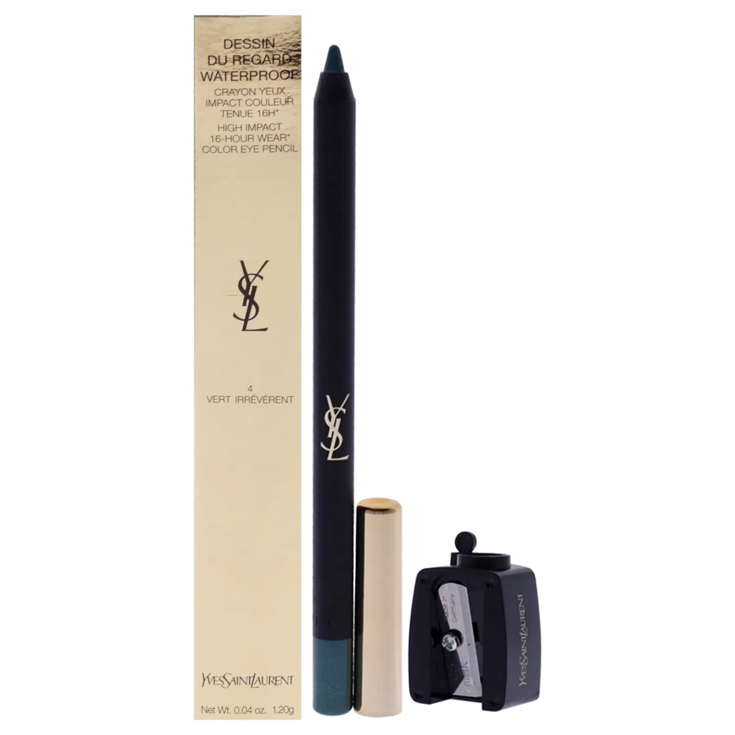 Водостойкий карандаш для глаз Dessin Du Regard Waterproof Eye Pencil - 4 Vert Irreverent от Yves Saint Laurent для женщин - 0,04 унции, зеленый