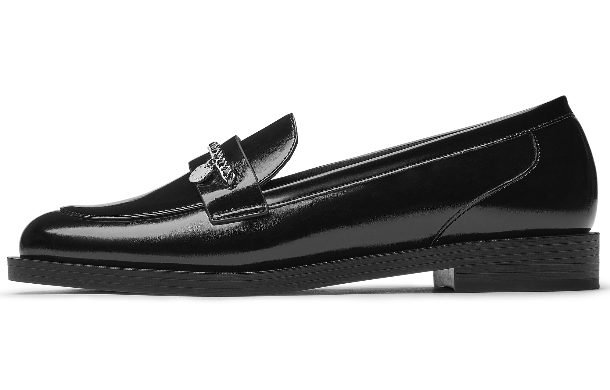 CHARLES&KEITH Маленькие лоферы CK на каблуке 2,5 см женские черные Black Box Black, цвет Black Box Black