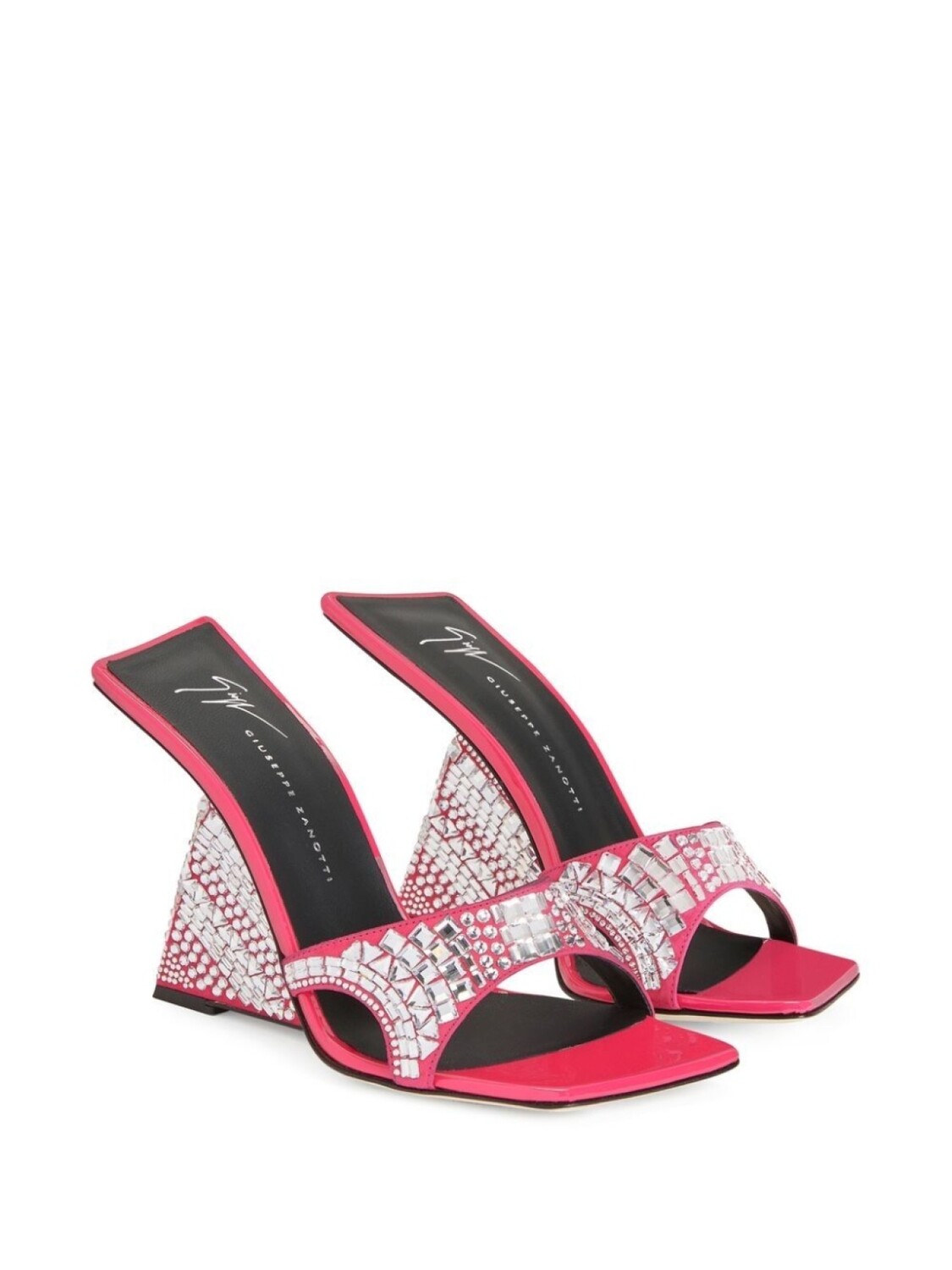 Giuseppe Zanotti босоножки Akira Shine 105 на танкетке, розовый — фото 2