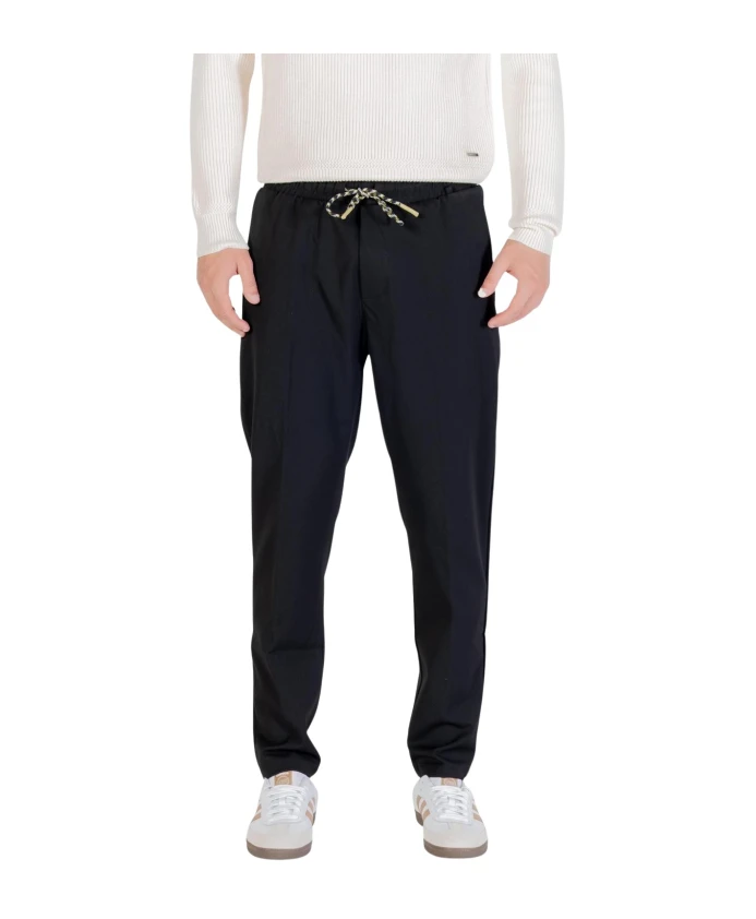 

Брюки на шнуровке с передними карманами Gianni Lupo, черный