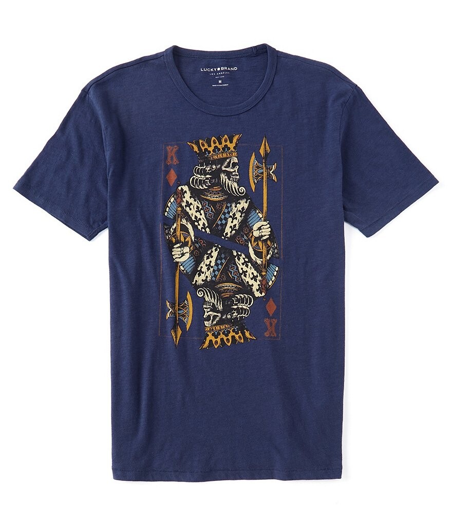 

Футболка с короткими рукавами и рисунком Lucky Brand King Of Diamonds, синий