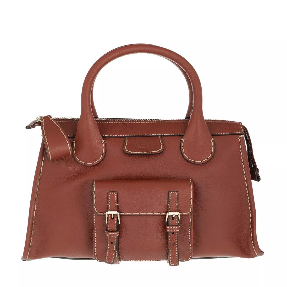 

Сумка через плечо из кожи сепии Chloé, коричневый